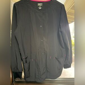 Cherokee Women's Black Bomber Jacket with Pink Details